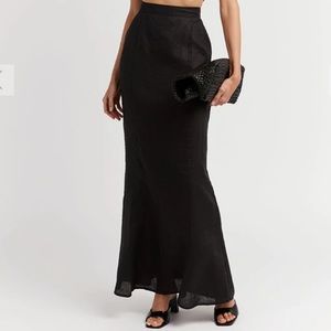 DISSH Spencer Black Linen Skirt NWT